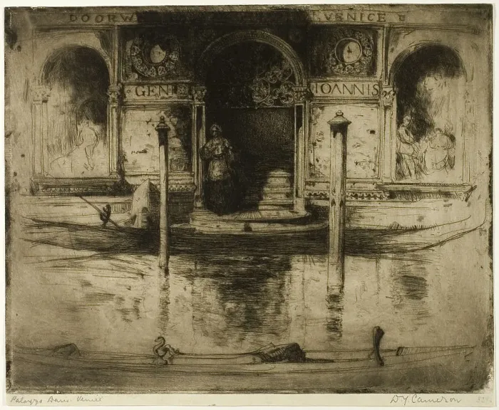 Framed Print : The Palace Doorway, plate 22 from the North Italian Set, 1895. Creator: David Young Cameron Framed Print : The Palace Doorway, plate 22 from the North Italian Set, 1895. Creator: David Young Cameron
