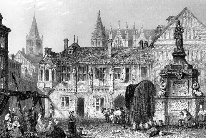 Framed Print : Palace of the Duke of Bedford, Rouen, France, 19th century. Artist: John Godfrey Framed Print : Palace of the Duke of Bedford, Rouen, France, 19th century. Artist: John Godfrey