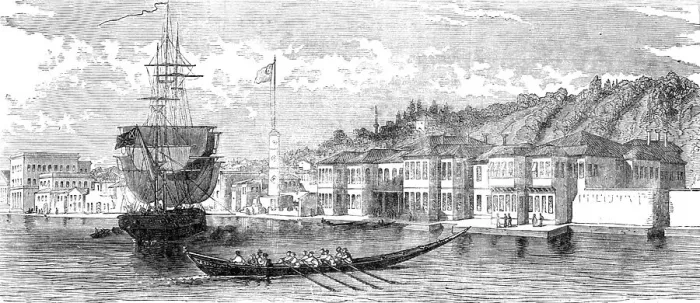Framed Print : The Palace of the Duke of Cambridge on the Bosphorus, 1854. Creator: Unknown Framed Print : The Palace of the Duke of Cambridge on the Bosphorus, 1854. Creator: Unknown