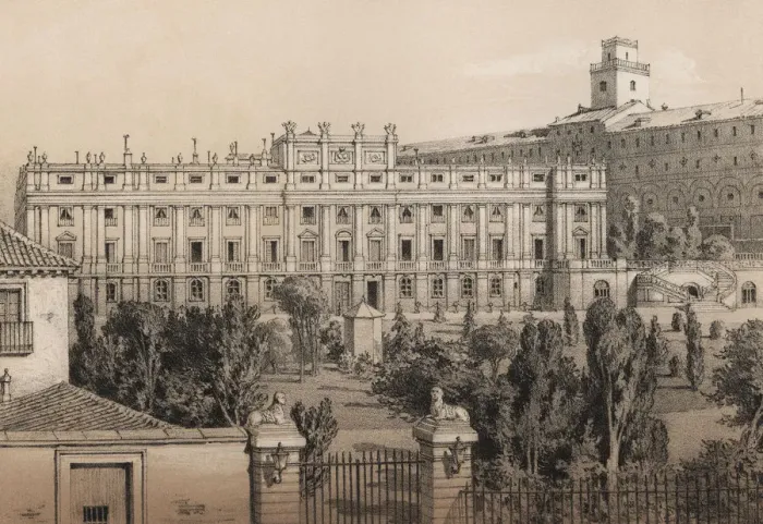 Framed Print : Palace of the Dukes of Alba and Berwick, Liria Palace, building 18th century, destroyed Framed Print : Palace of the Dukes of Alba and Berwick, Liria Palace, building 18th century, destroyed