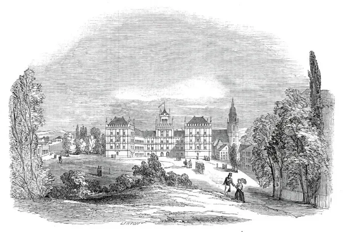 Framed Print : The Palace of Ehrenburg, at Coburg - from His Royal Highness Prince Alberts drawing Framed Print : The Palace of Ehrenburg, at Coburg - from His Royal Highness Prince Alberts drawing
