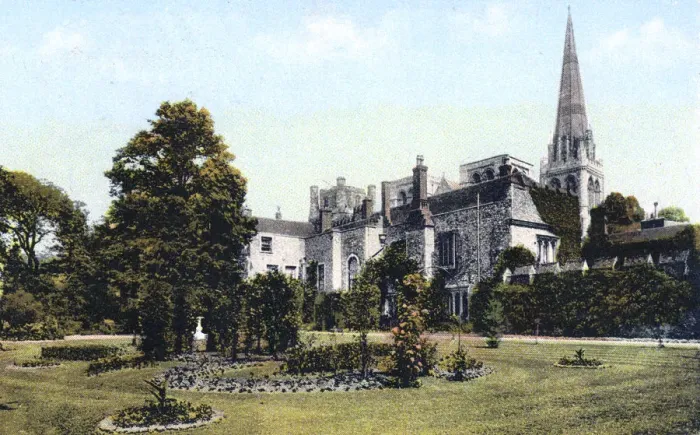 Framed Print : Palace Gardens, Chichester, c1900s-c1920s Framed Print : Palace Gardens, Chichester, c1900s-c1920s
