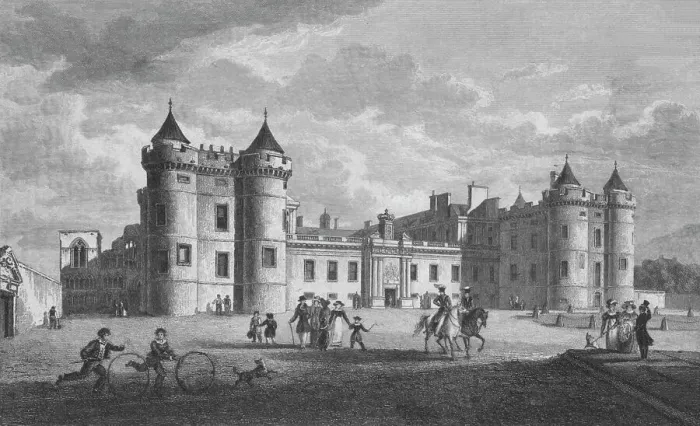 Framed Print : Palace of Holyrood, 1831. Artist: William Home Lizars Framed Print : Palace of Holyrood, 1831. Artist: William Home Lizars
