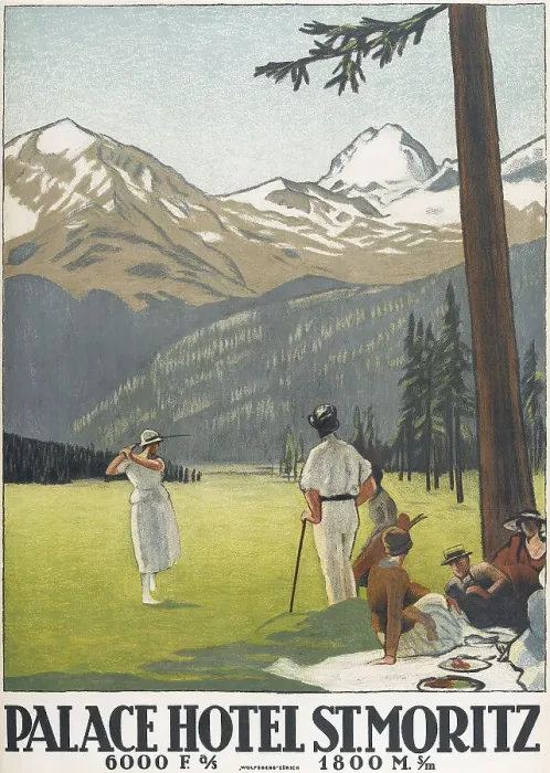 Framed Print : Palace Hotel St. Moritz, 1921. Creator: Cardinaux; Emil (1877-1936) Framed Print : Palace Hotel St. Moritz, 1921. Creator: Cardinaux; Emil (1877-1936)