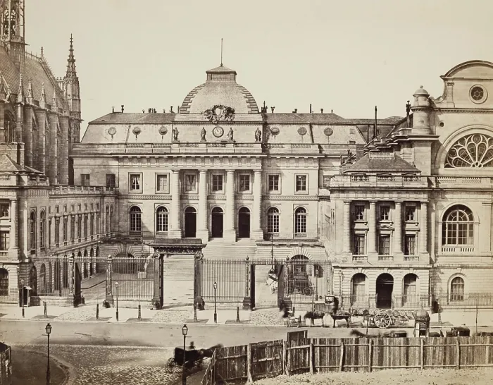 Framed Print : Palace of Justice, Paris, between 1860 and 1870. Creator: Edouard Baldus Framed Print : Palace of Justice, Paris, between 1860 and 1870. Creator: Edouard Baldus