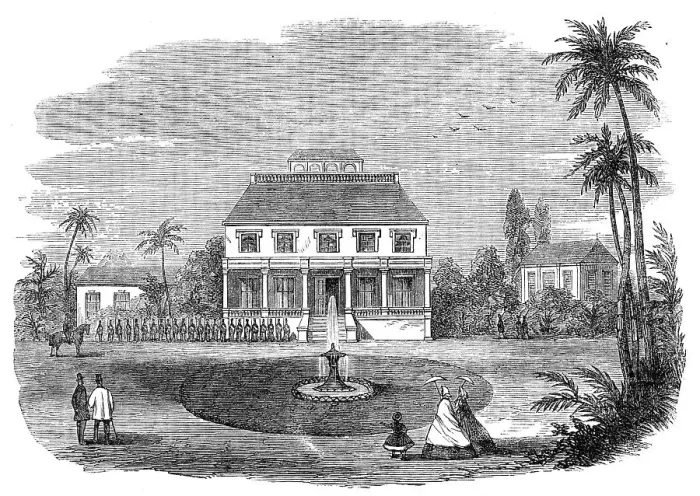 Framed Print : Palace of the late King of the Sandwich Islands at Honolulu, 1864. Creator: Unknown Framed Print : Palace of the late King of the Sandwich Islands at Honolulu, 1864. Creator: Unknown