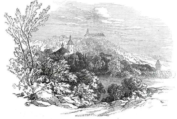 Framed Print : Palace of Molsdorf - from His Royal Highness Prince Alberts drawing, 1845. Creator: W. J Framed Print : Palace of Molsdorf - from His Royal Highness Prince Alberts drawing, 1845. Creator: W. J