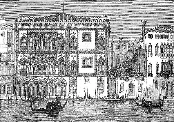 The Palace Pissani, on The Grand Canal, Venice, 1854. Creator: Unknown
