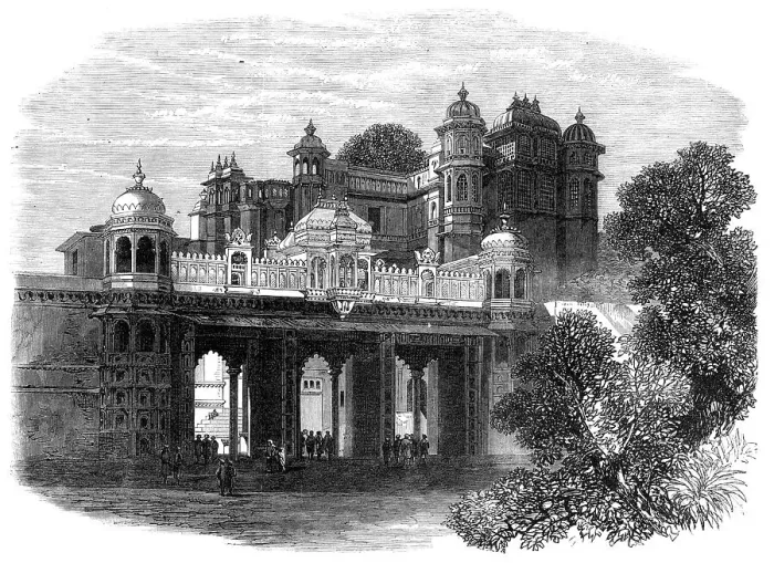 Framed Print : Palace of the Rana of Meywar, at Oodeypore, 1868. Creator: Unknown Framed Print : Palace of the Rana of Meywar, at Oodeypore, 1868. Creator: Unknown