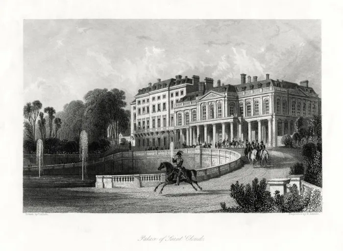 Framed Print : Palace of Saint-Cloud, Paris, France, 1875. Artist: Henry Adlard Framed Print : Palace of Saint-Cloud, Paris, France, 1875. Artist: Henry Adlard