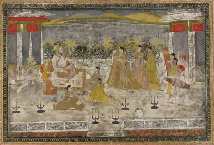 Framed Print : A Palace scene, 18th century. Creator: Unknown