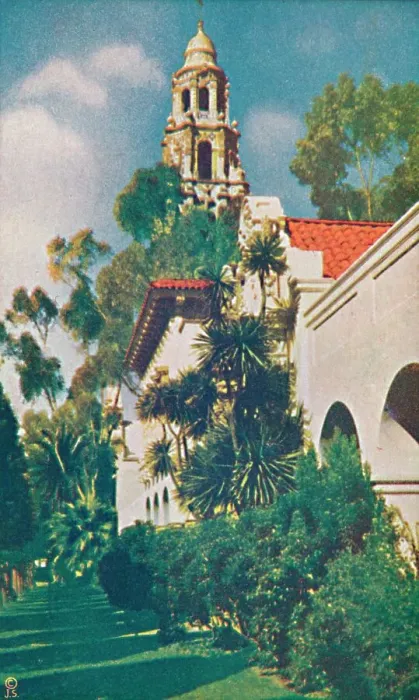 Framed Print : Palace of Science and California Tower, c1935 Framed Print : Palace of Science and California Tower, c1935
