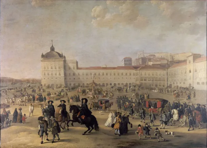 Framed Print : Palace Square (Terreiro do Paco) of Lisbon, 1650. Artist: Stoop, Dirk (1615-1686)