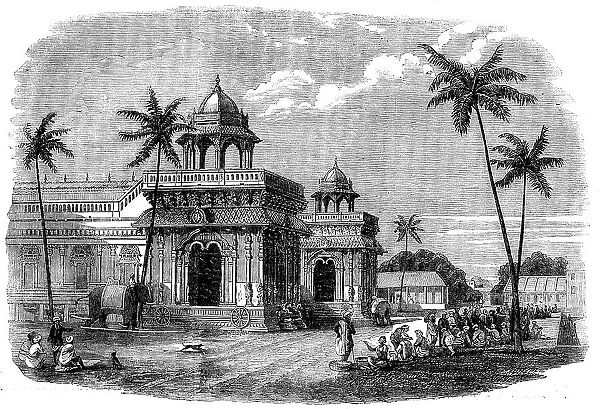 Palace of Tanjore - from a drawing by T.J. Rawlins, 1858. Creator: Unknown
