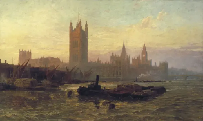 Framed Print : The Palace of Westminster, 1892. Artist: George Vicat Cole Framed Print : The Palace of Westminster, 1892. Artist: George Vicat Cole