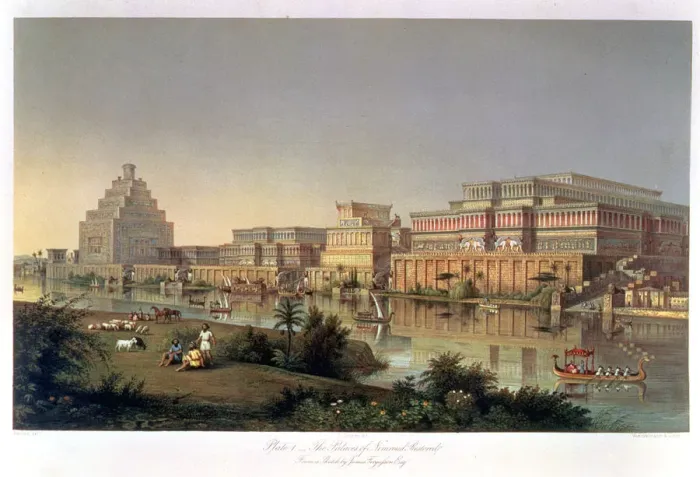 Framed Print : The Palaces of Nimrud Restored, 1853 Framed Print : The Palaces of Nimrud Restored, 1853