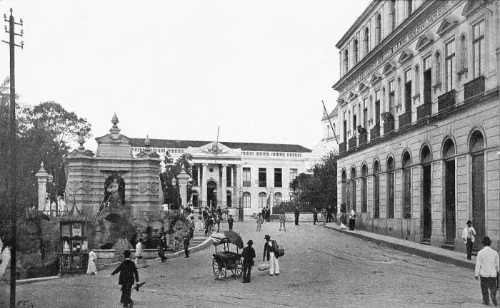 Framed Print : Palacio do Governo, (Governors Palace), 1895. Artists: Wilhelm Gaensly, Rudolf Friedrich Fra Framed Print : Palacio do Governo, (Governors Palace), 1895. Artists: Wilhelm Gaensly, Rudolf Friedrich Fra
