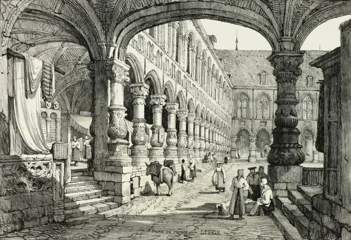 Framed Print : Palais du Prince, Liege, 1833. Creator: Samuel Prout Framed Print : Palais du Prince, Liege, 1833. Creator: Samuel Prout