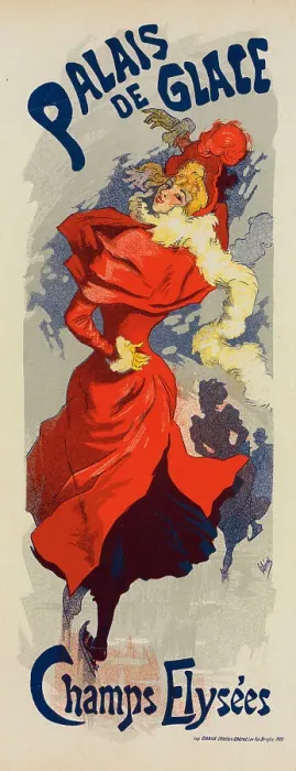 Framed Print : Palais de Glace, 1891. Creator: Chéret, Jules (1836-1932) Framed Print : Palais de Glace, 1891. Creator: Chéret, Jules (1836-1932)
