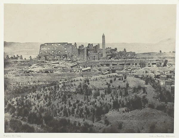 Palais de Karkak, Vue generale des Ruines, Prise a l est;Thebes, 1849  /  51