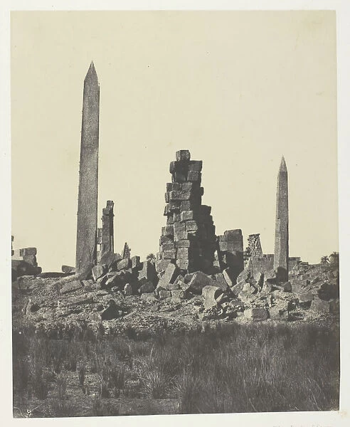 Palais de Karnak, Les Obelisques;Thebes, 1849  /  51, printed 1852