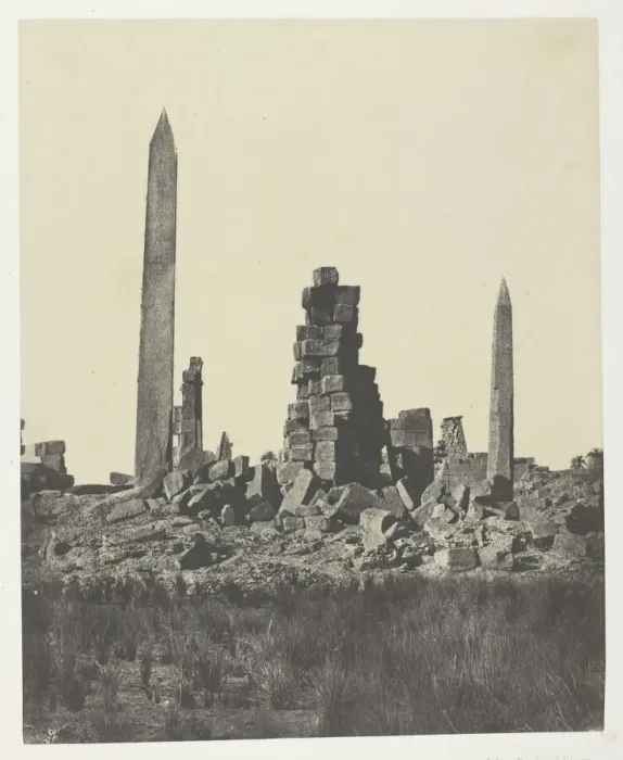 Framed Print : Palais de Karnak, Les Obelisques;Thebes, 1849 / 51, printed 1852 Framed Print : Palais de Karnak, Les Obelisques;Thebes, 1849 / 51, printed 1852