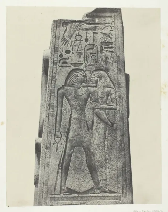 Framed Print : Palais de Karnak, Pilier Devant le Sanctuaire de Granit;Thebes, 1849 / 51 Framed Print : Palais de Karnak, Pilier Devant le Sanctuaire de Granit;Thebes, 1849 / 51