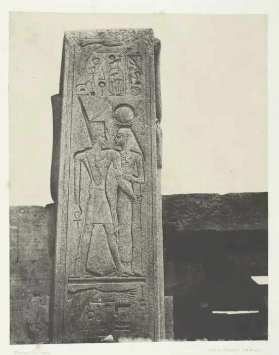 Framed Print : Palais de Karnak, Pilier Devant le Sanctuaire de Granit;Thebes, 1849 / 51 Framed Print : Palais de Karnak, Pilier Devant le Sanctuaire de Granit;Thebes, 1849 / 51