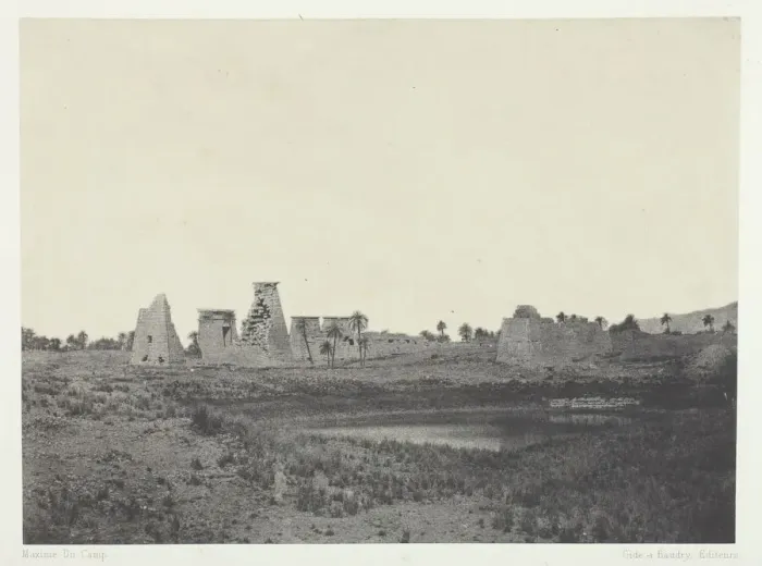 Framed Print : Palais de Karnak, Propylees du Sud;Thebes, 1849 / 51, printed 1852 Framed Print : Palais de Karnak, Propylees du Sud;Thebes, 1849 / 51, printed 1852