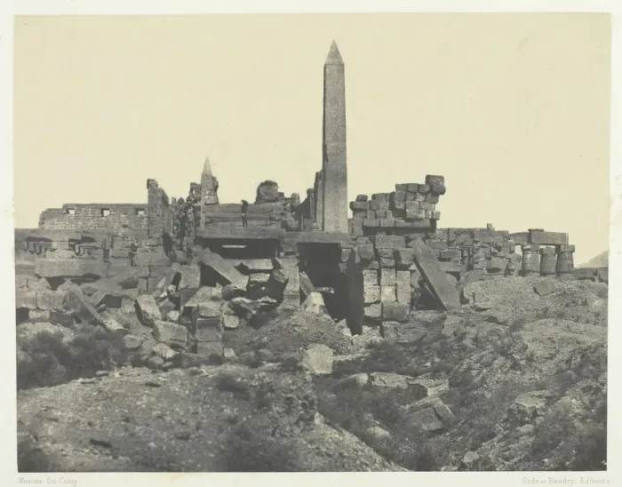 Framed Print : Palais de Karnak, Sanctuaire de Granit et Salle Hypostyle;Thebes, 1849 / 51 Framed Print : Palais de Karnak, Sanctuaire de Granit et Salle Hypostyle;Thebes, 1849 / 51