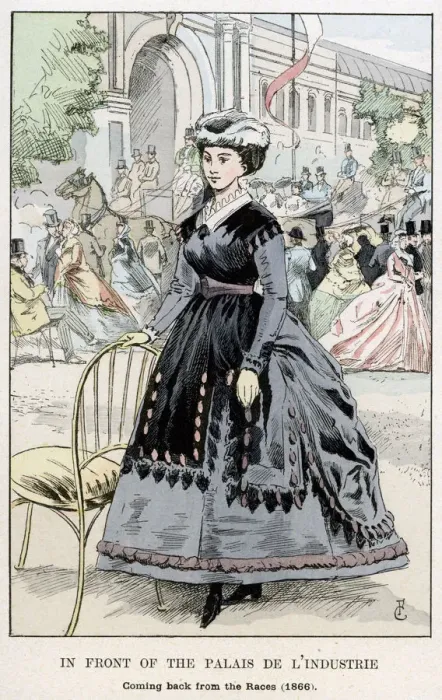 Framed Print : In Front of the Palais de l Industrie - Coming Back from the Races, 1866, (1898) Framed Print : In Front of the Palais de l Industrie - Coming Back from the Races, 1866, (1898)