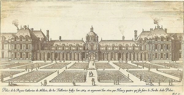 Palais de la Reyne Catherine de Medicis, 1650 / 1655. Creator: Israel Silvestre