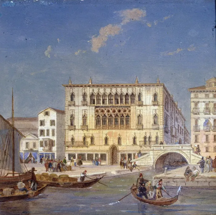 Framed Print : Palazzo Bernardo, 19th century. Artist: Victor Adam Framed Print : Palazzo Bernardo, 19th century. Artist: Victor Adam