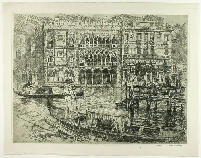 Framed Print : Palazzo Ca D'Oro, Venice, 1883. Creator: Frank Duveneck Framed Print : Palazzo Ca D'Oro, Venice, 1883. Creator: Frank Duveneck