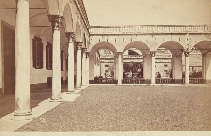 Framed Print : Palazzo Doria - Inner Courtyards, Genoa, 1870-1880. Creator: Unknown Framed Print : Palazzo Doria - Inner Courtyards, Genoa, 1870-1880. Creator: Unknown