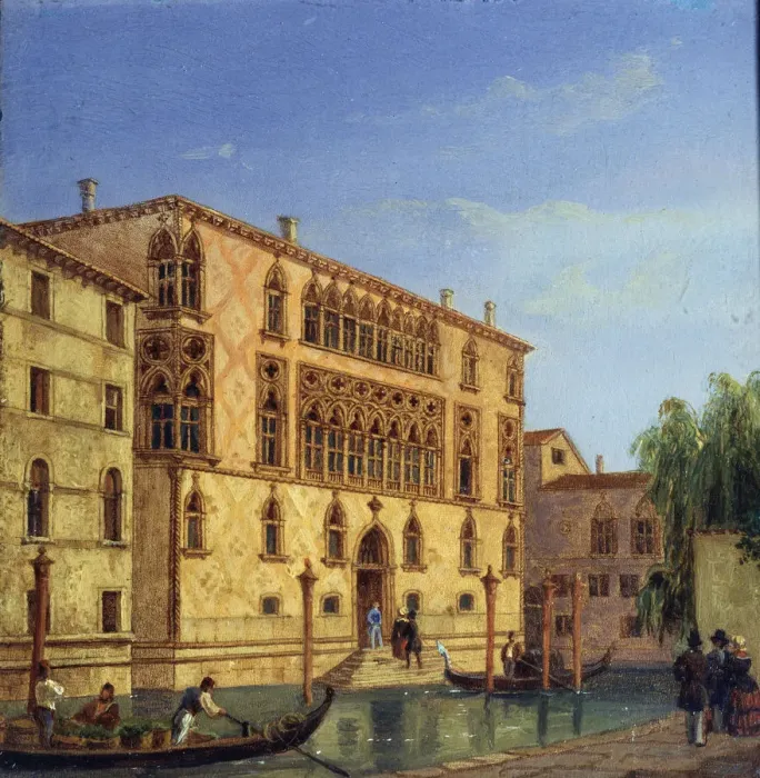 Framed Print : Palazzo Giovanelli, 19th century. Artist: Victor Adam Framed Print : Palazzo Giovanelli, 19th century. Artist: Victor Adam