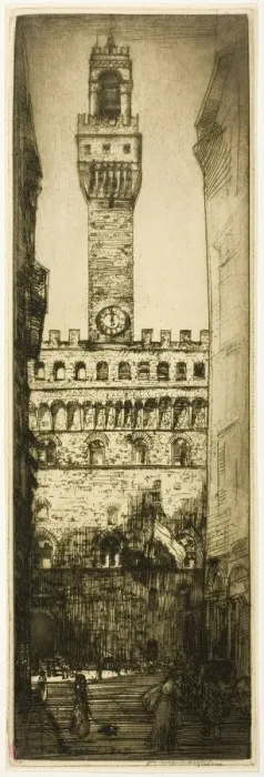 Framed Print : Palazzo Vecchio, Florence, 1909. Creator: Donald Shaw MacLaughlan Framed Print : Palazzo Vecchio, Florence, 1909. Creator: Donald Shaw MacLaughlan