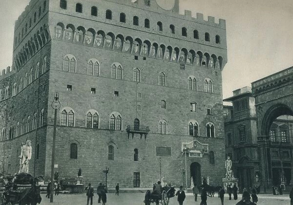 Palazzo Vecchio, Piazza della Signoria, Florence, Italy, 1927. Artist: Eugen Poppel