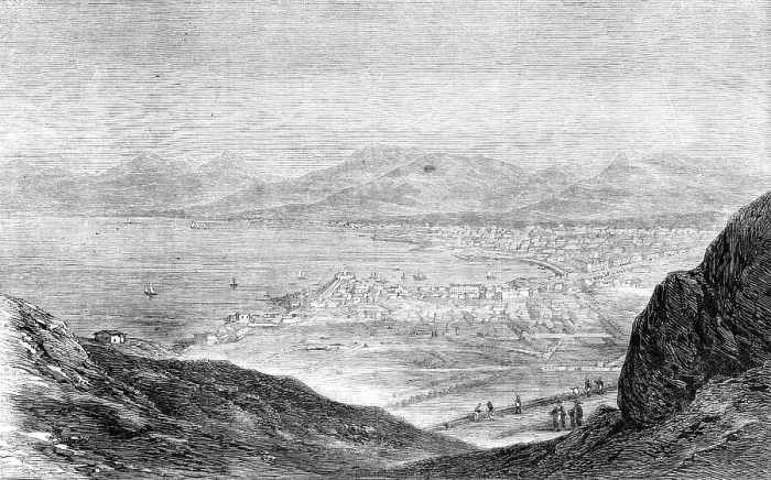 Framed Print : Palermo, from Mount Pellegrino - from a drawing by the Rev. S.C. Malan, 1860. Creator: Unknown Framed Print : Palermo, from Mount Pellegrino - from a drawing by the Rev. S.C. Malan, 1860. Creator: Unknown