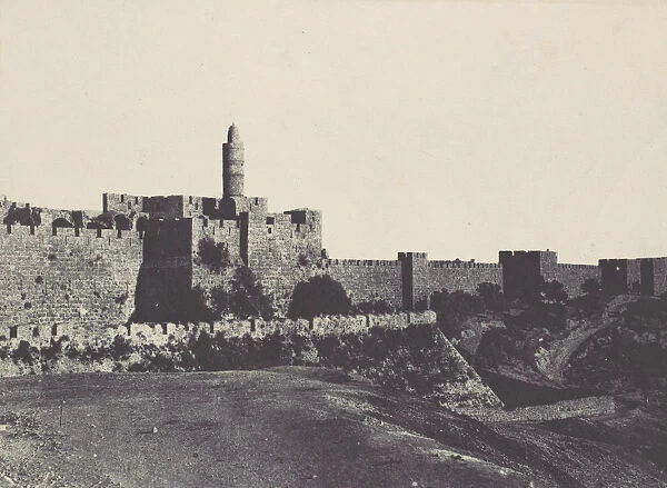 Palestine. Jerusalem. Partie occidentale des Murailles, 1850