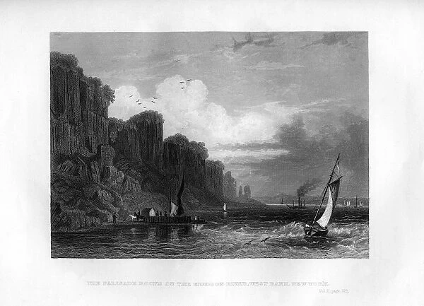 The Palisade Rocks on the Hudson River, West Bank, New York, 1855