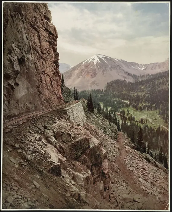 Framed Print : The palisades, Alpine Pass, Colorado, c1899. Creator: William H. Jackson Framed Print : The palisades, Alpine Pass, Colorado, c1899. Creator: William H. Jackson