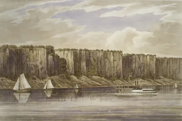 Framed Print : Palisades (No. 19, Hudson River Portfolio), 1823-24. Creator: John Hill Framed Print : Palisades (No. 19, Hudson River Portfolio), 1823-24. Creator: John Hill