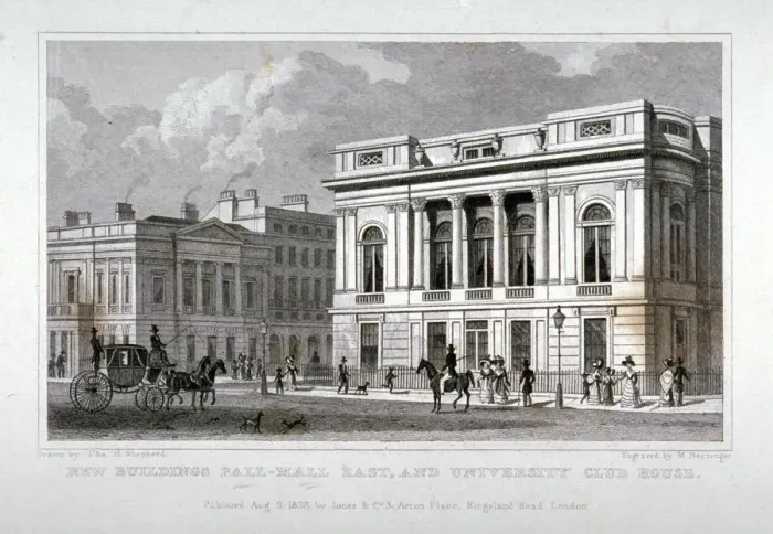 Framed Print : Pall Mall East, Westminster, London, 1828. Artist: M Barrenger Framed Print : Pall Mall East, Westminster, London, 1828. Artist: M Barrenger