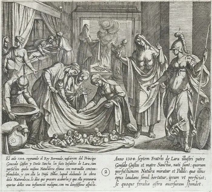Framed Print : Pallas Praises Nature at the Birth of the Infantes, Promising to Protect Them from Evil, 1612. Creator: Antonio Tempesta Framed Print : Pallas Praises Nature at the Birth of the Infantes, Promising to Protect Them from Evil, 1612. Creator: Antonio Tempesta
