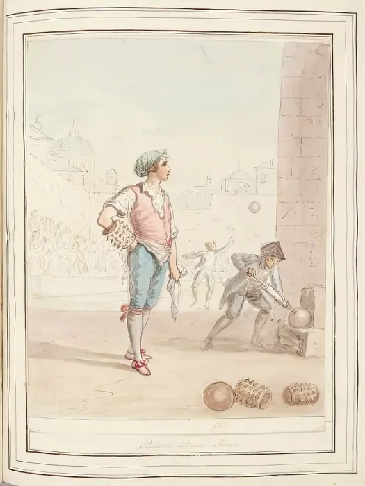 Framed Print : Pallone Player, Rome, leaf from A Collection of Dresses by David Allan Mostly from Nature, 1776 Framed Print : Pallone Player, Rome, leaf from A Collection of Dresses by David Allan Mostly from Nature, 1776