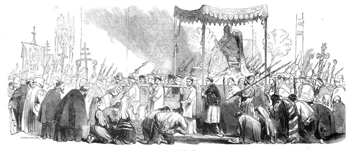 Framed Print : Palm Sunday, procession in the Sala Regia, 1844. Creator: Unknown Framed Print : Palm Sunday, procession in the Sala Regia, 1844. Creator: Unknown
