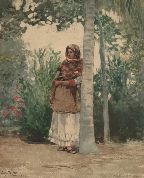 Framed Print : Under a Palm Tree, 1886. Creator: Winslow Homer Framed Print : Under a Palm Tree, 1886. Creator: Winslow Homer