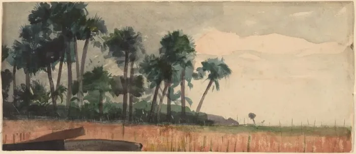 Framed Print : Palm Trees, Red, 1890. Creator: Winslow Homer Framed Print : Palm Trees, Red, 1890. Creator: Winslow Homer