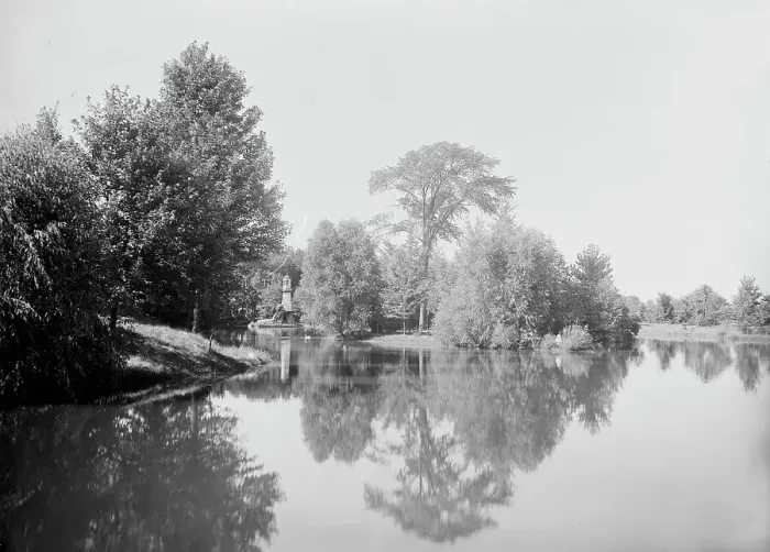 Framed Print : Palmer Park, the lake, between 1880 and 1899. Creator: Unknown